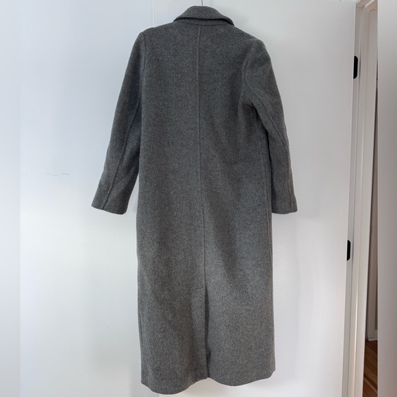 Jenni Kayne Carlyle wool alpaca blend pea coat in grey - Picture 6 of 11